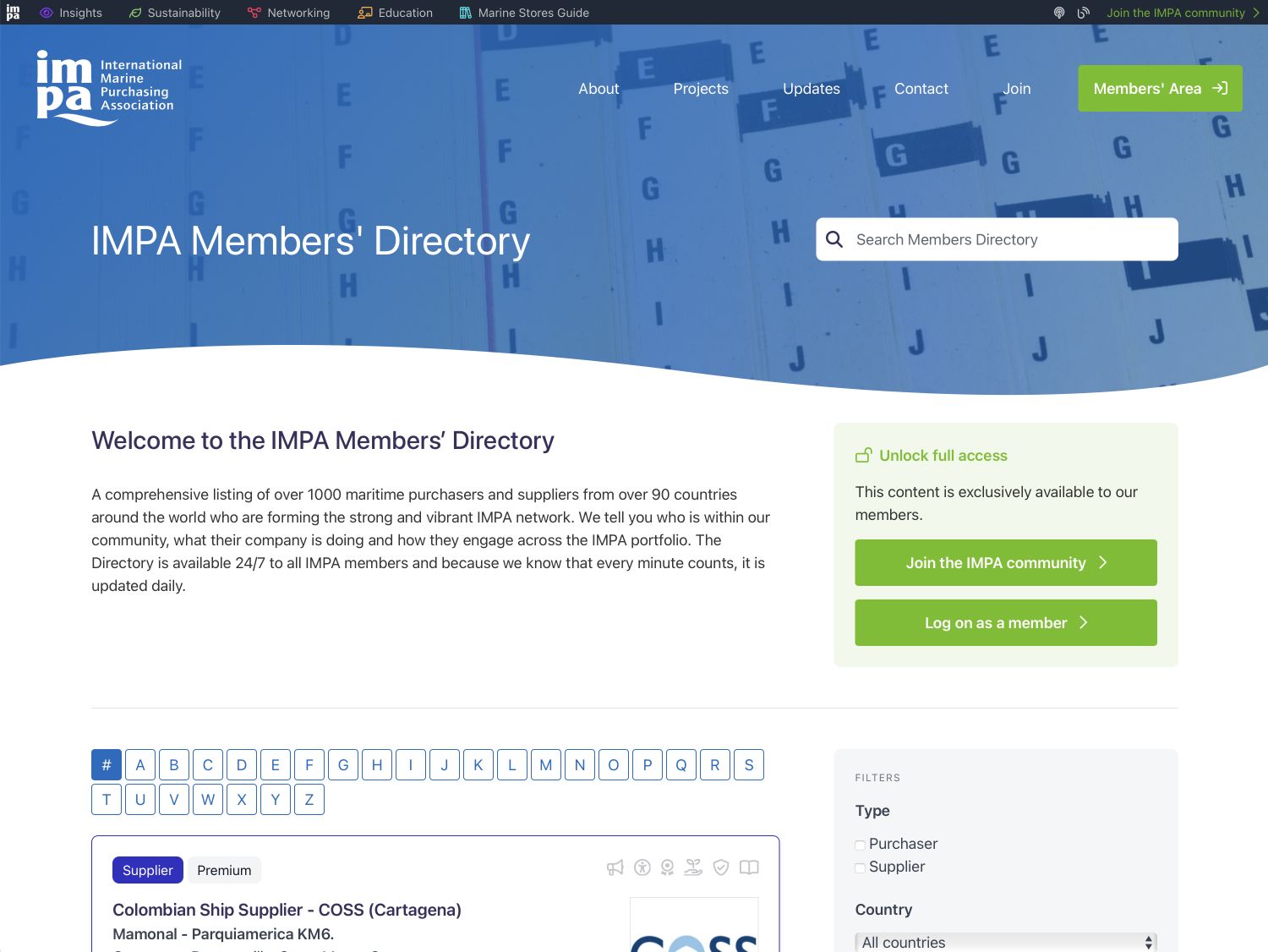 IMPA.net Members directory