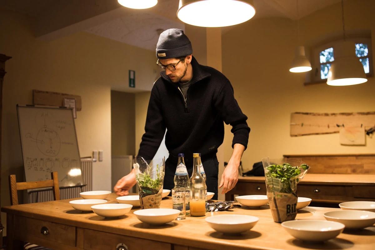 Tom at Dinner Table