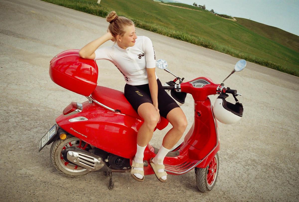Red Vespa Tuscany