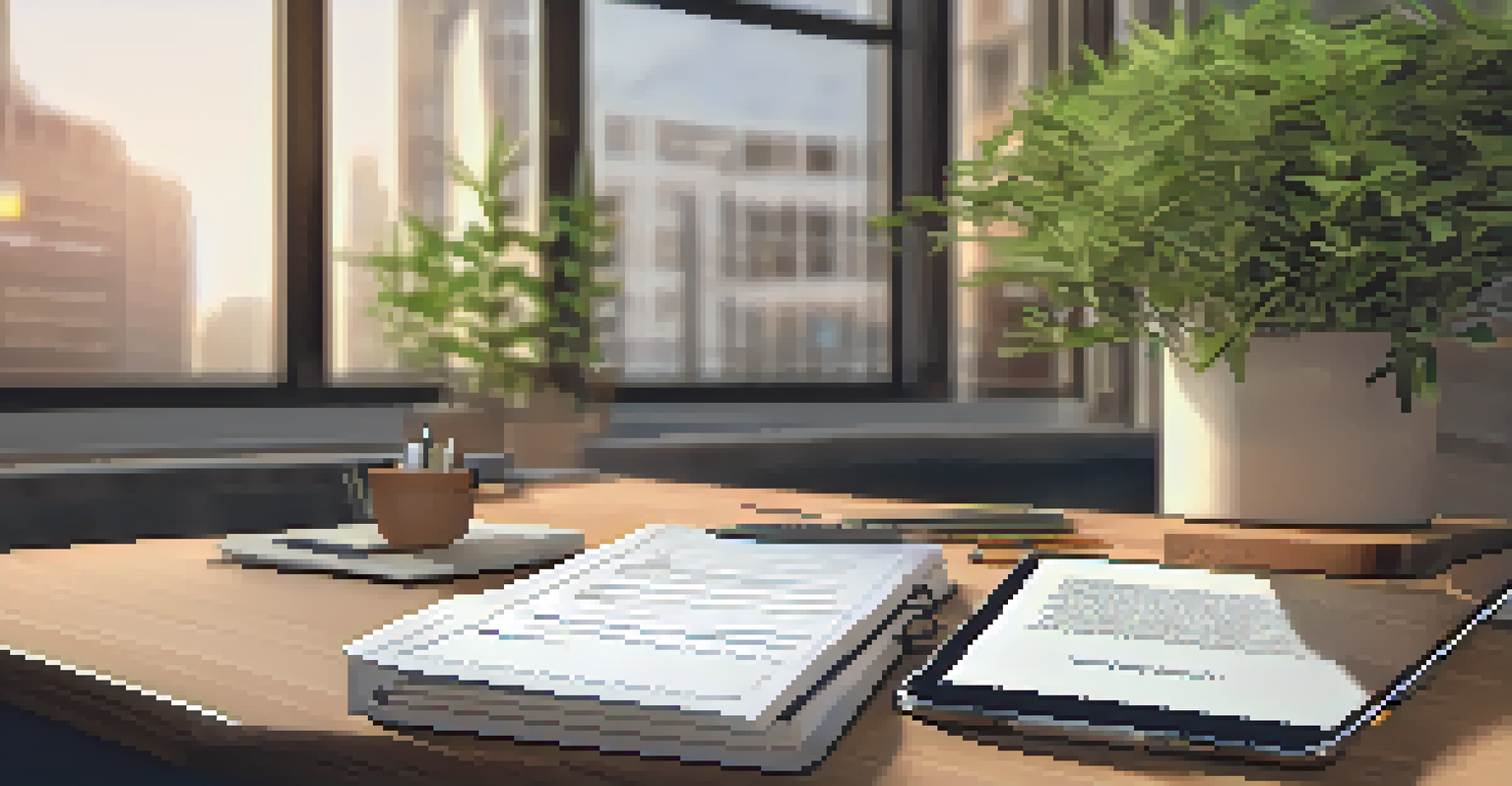 A notebook with a crisis management plan on a desk, alongside a smartphone and a plant in the background.