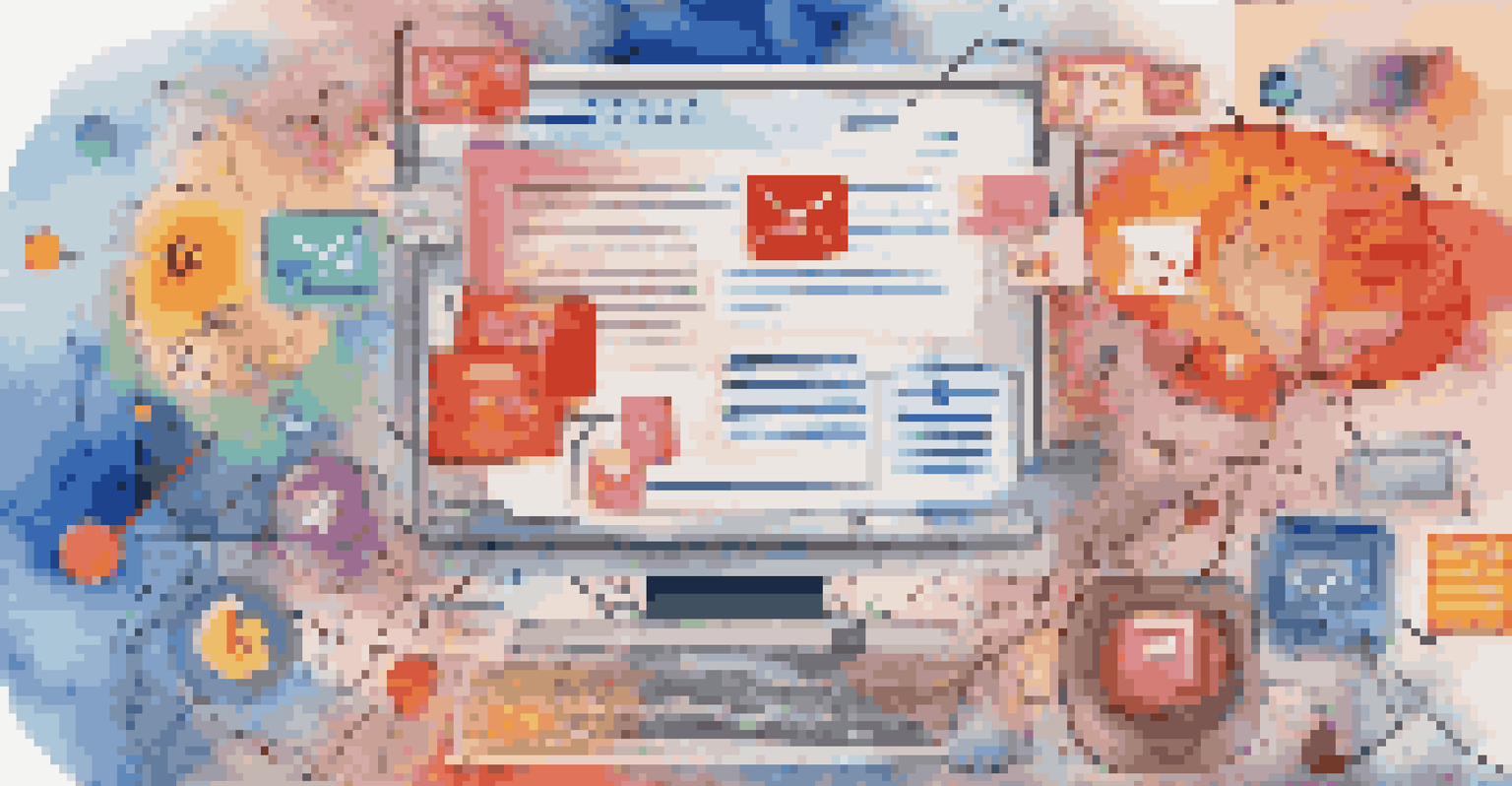 A colorful collage of communication tools used during a crisis, including emails, social media, and intranet messages.