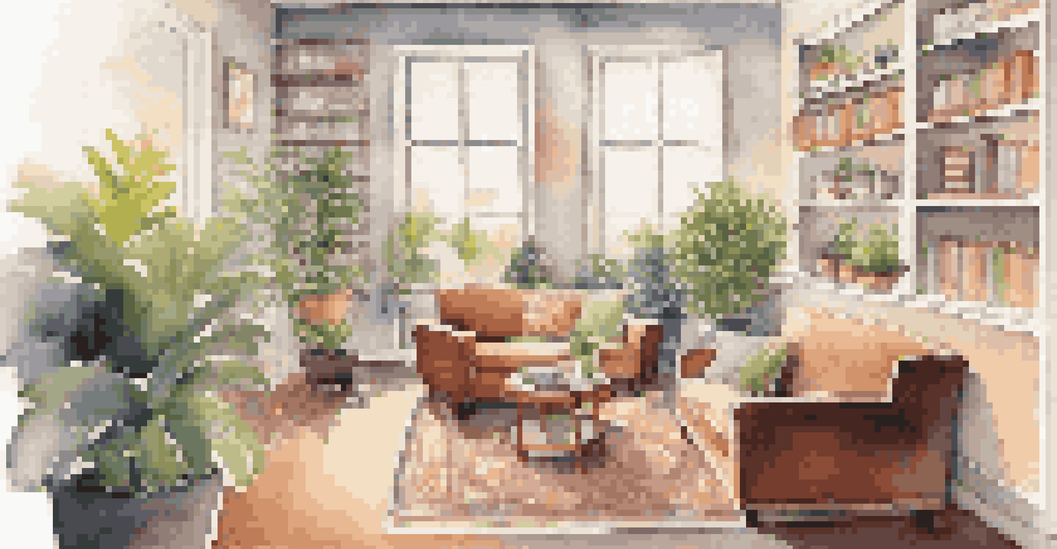 A cozy office break room with comfortable seating and a person reading a book while enjoying tea.