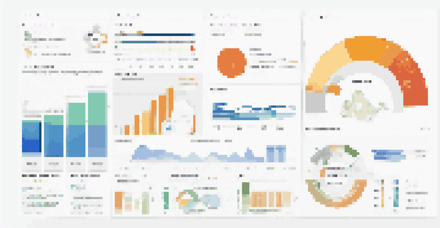 An infographic layout displaying data analytics tools with icons and descriptions, designed in a colorful and organized manner.