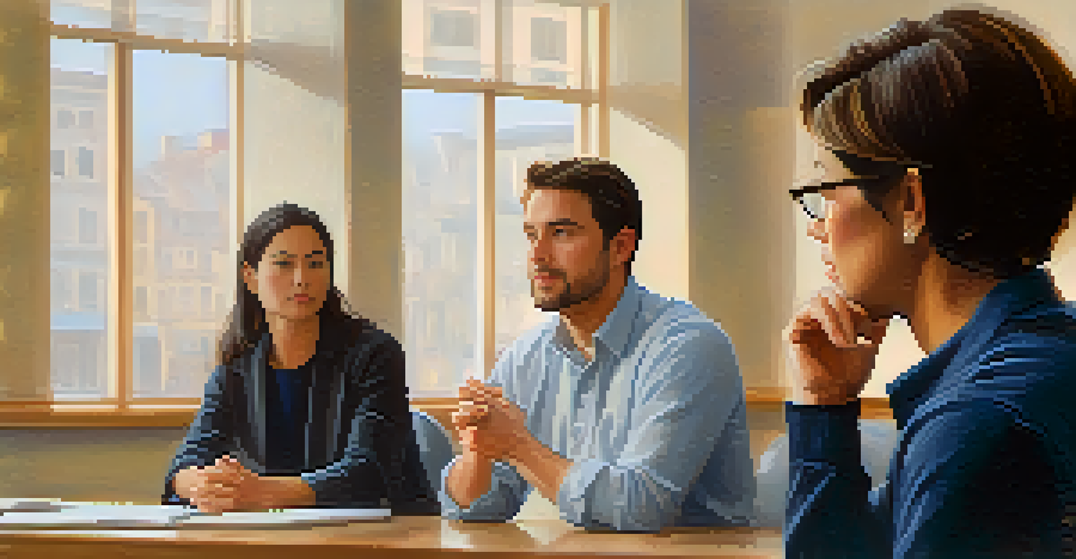 A person actively listening in a meeting, demonstrating engagement and focus.