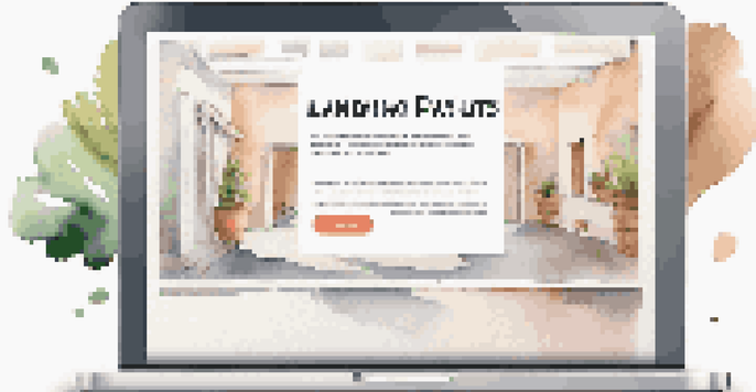 A computer screen displaying a well-designed landing page with a clear layout, strong headline, and a call-to-action button.