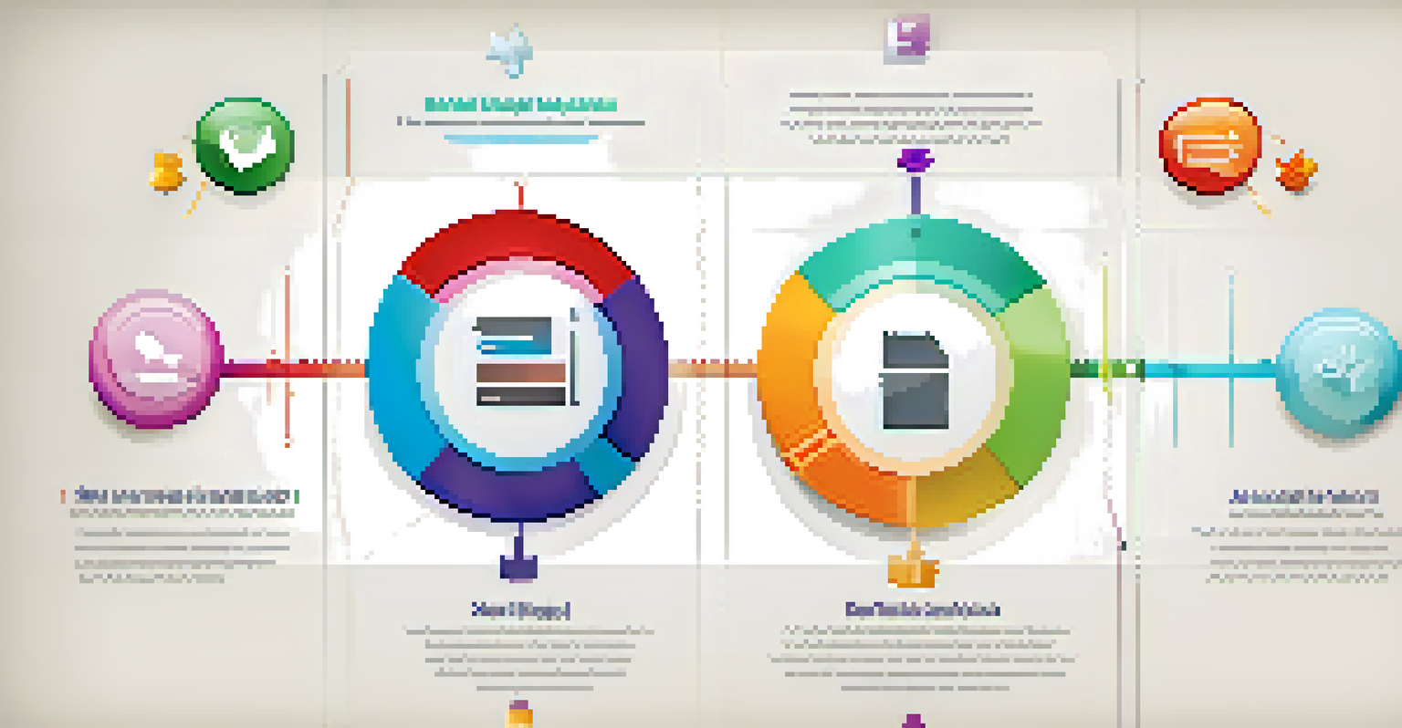 An infographic illustrating the steps of a successful referral program with colorful icons and a gradient background.