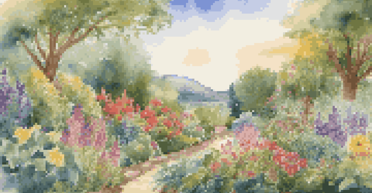 A vibrant garden filled with colorful flowers and plants, symbolizing growth and a nurturing environment.