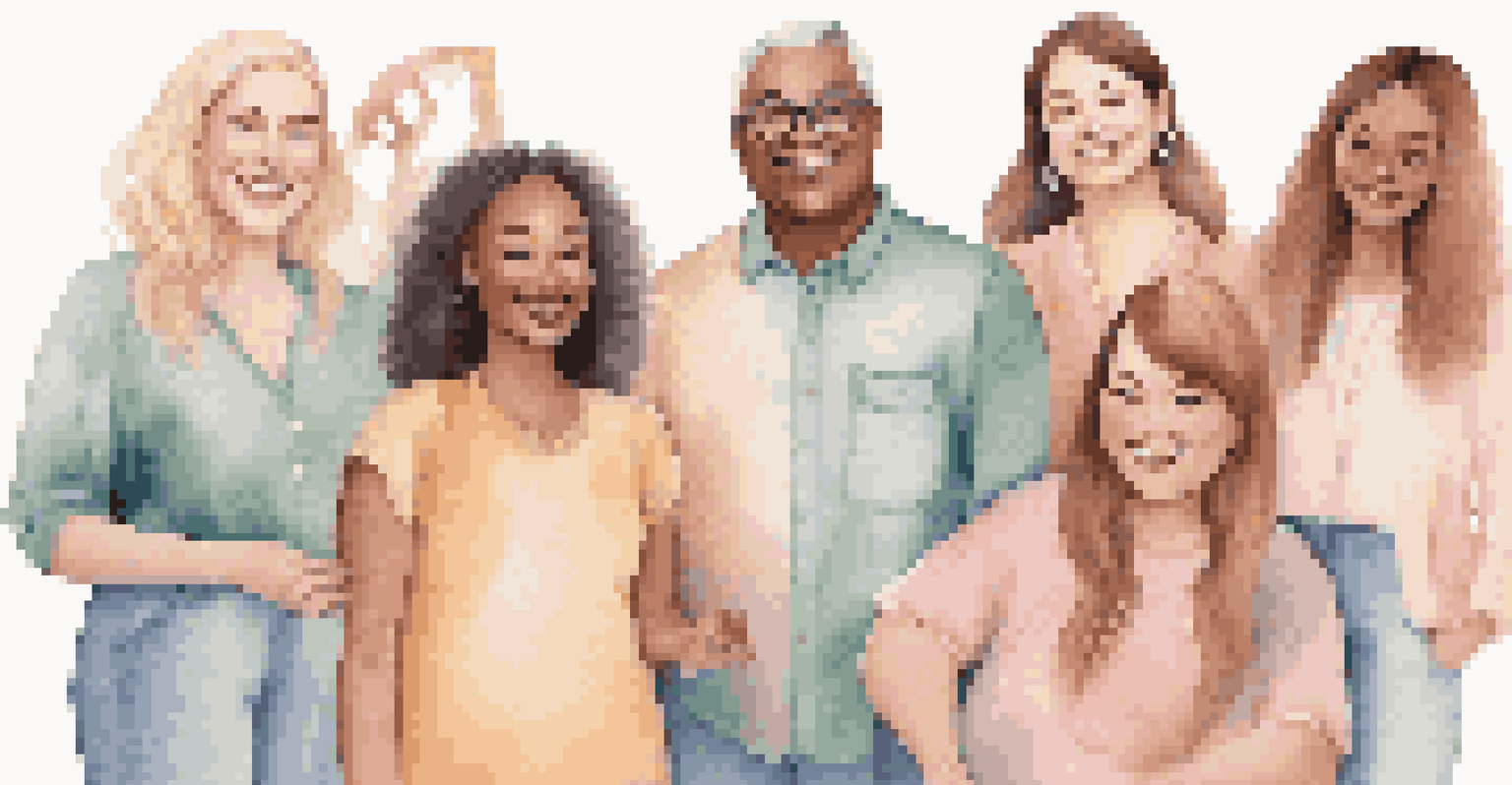 A diverse group of models representing various backgrounds interacting with a product in an advertisement.