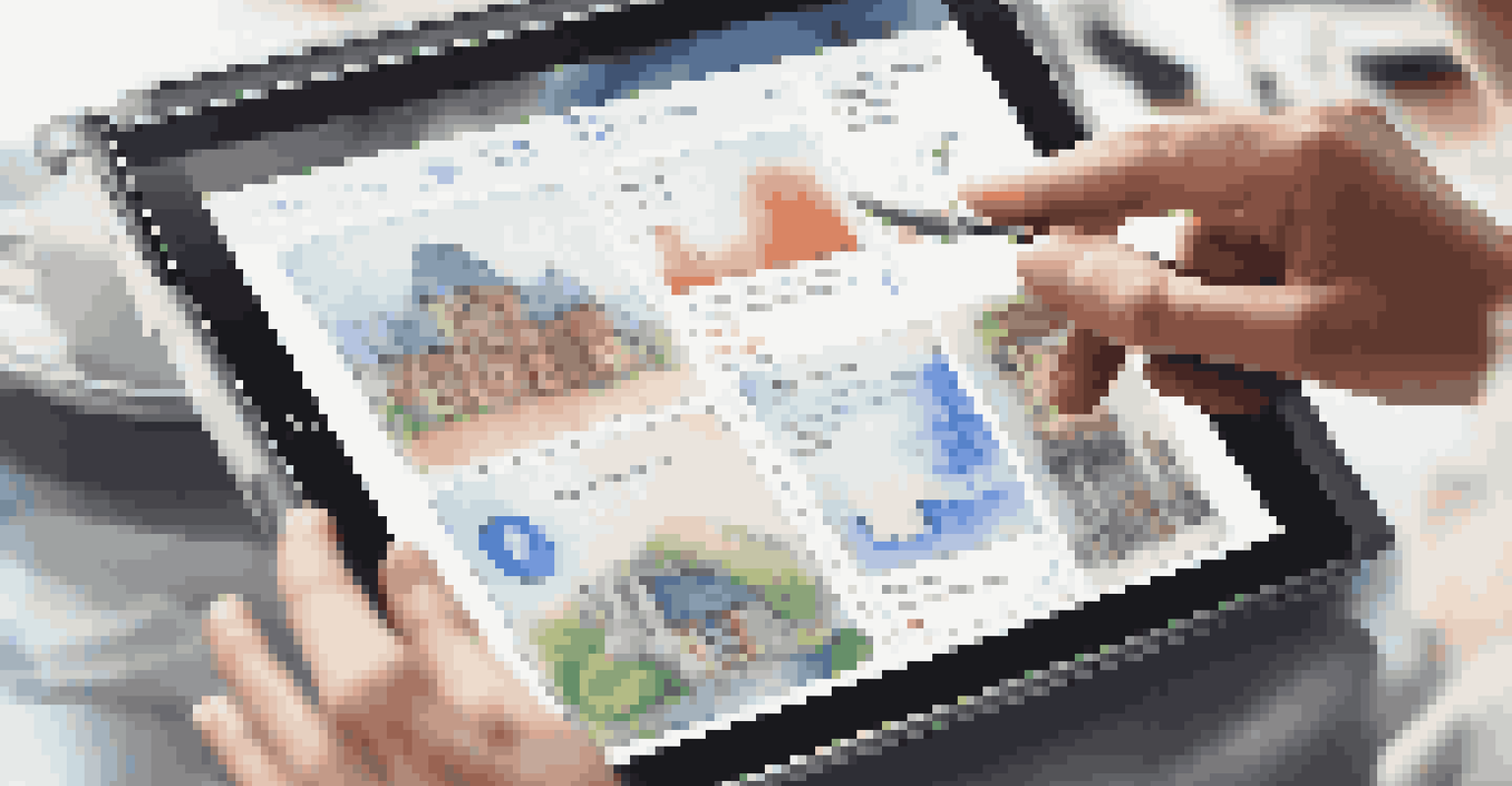 A close-up of hands using a tablet to build an application with a low-code platform interface.