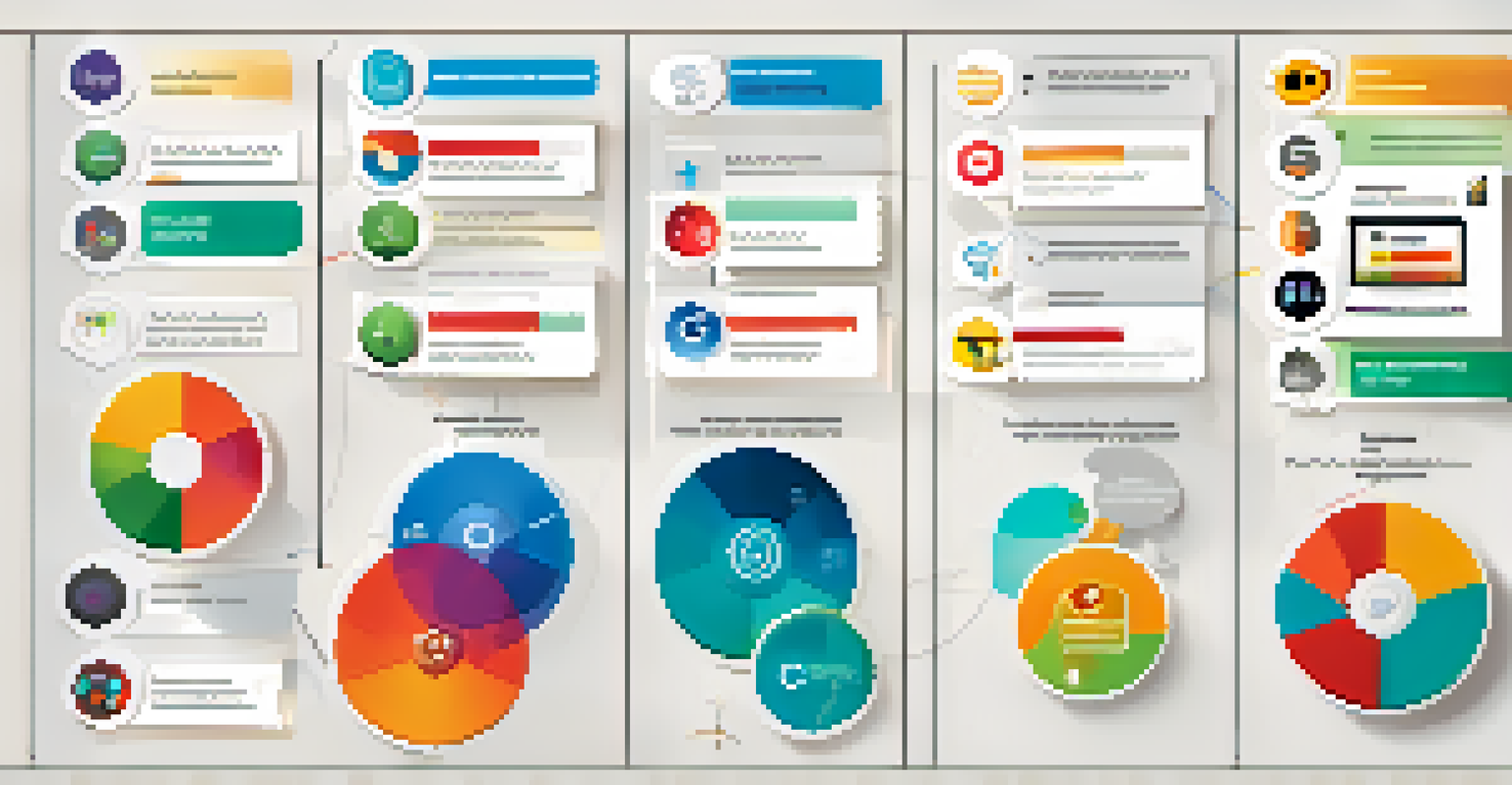 An infographic showcasing different types of user feedback, illustrated with color-coded sections and relevant icons.