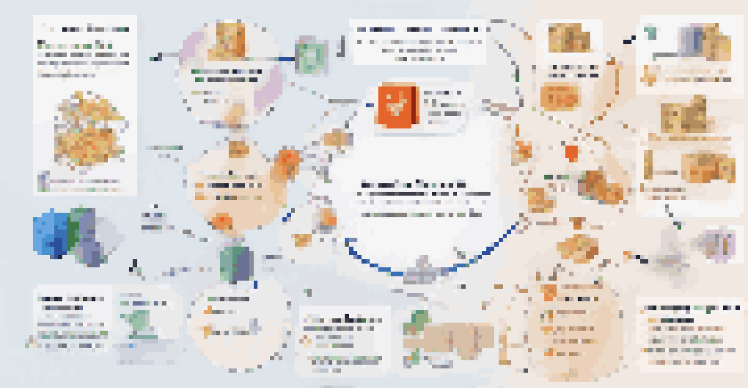 An infographic depicting the flow of supply chain authenticity using blockchain technology with various industry icons.