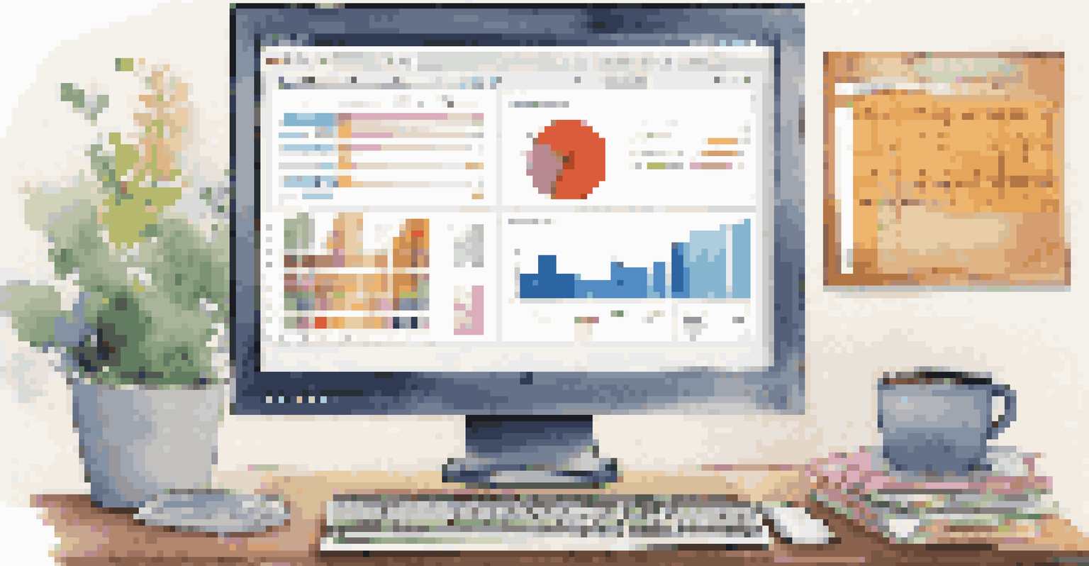 Close-up of a computer screen showing a user-friendly IP management software interface in a tidy workspace.