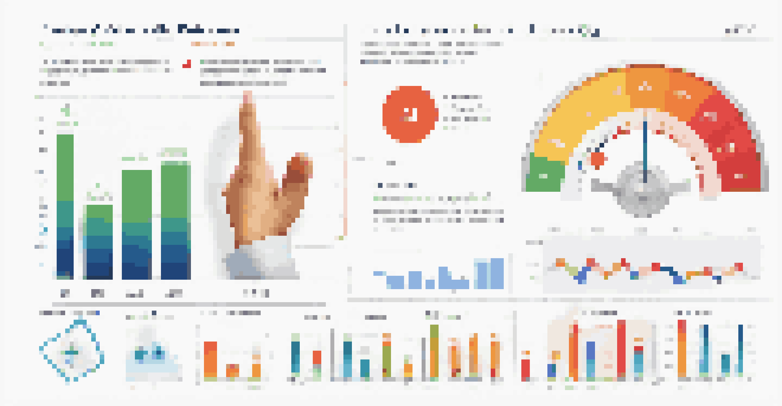 An infographic showing key sales performance metrics with colorful icons and charts on a white background.