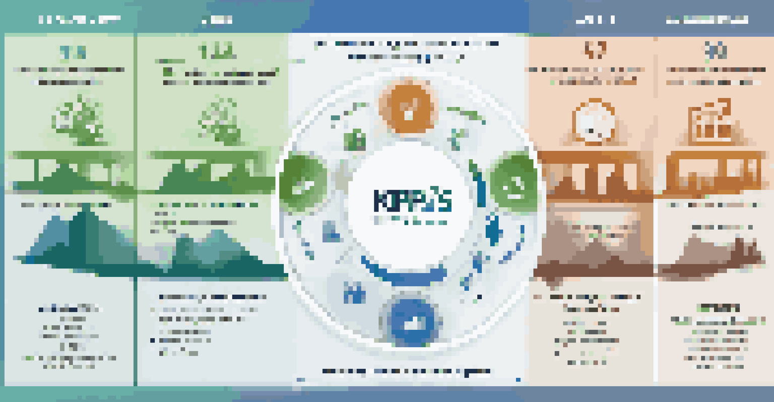 An infographic showing KPIs for business continuity planning, including icons for RTO and RPO on a blue-green background.
