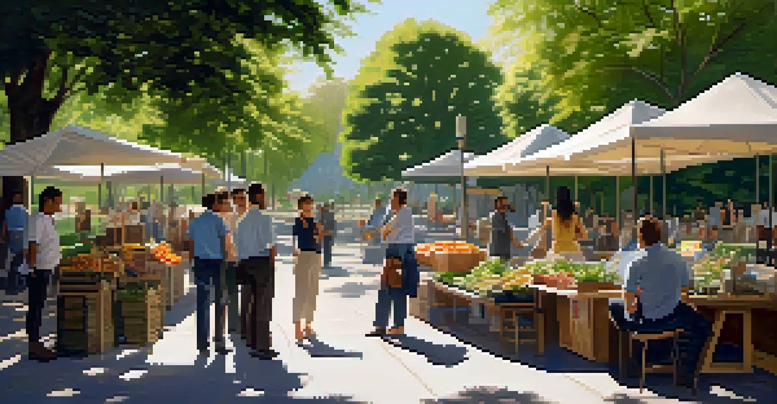 A market research team conducting surveys in a sunny park, interacting with diverse individuals.