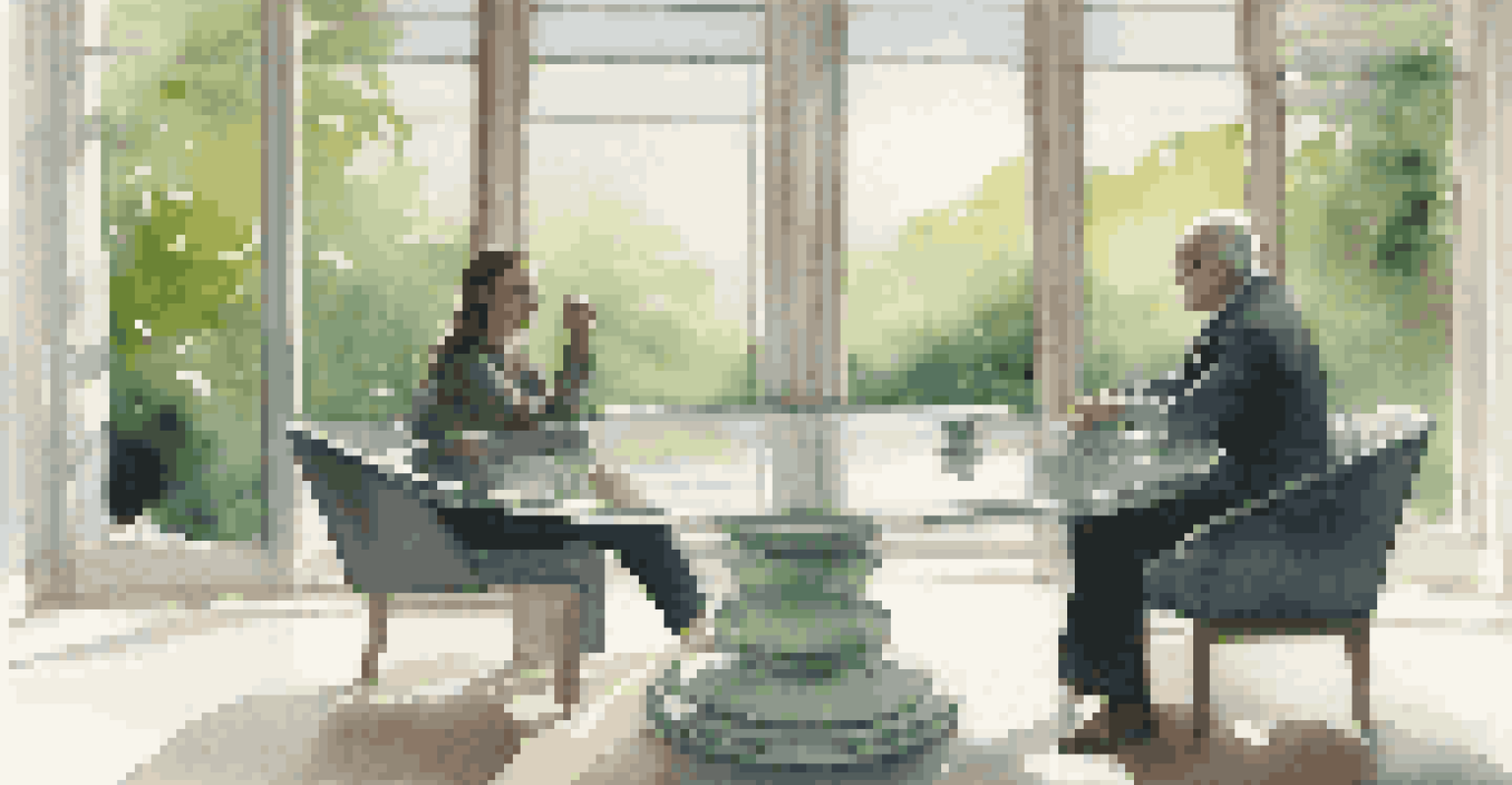 Two individuals in a peaceful negotiation setting, one looking out the window and the other deep in thought, highlighting the use of silence.