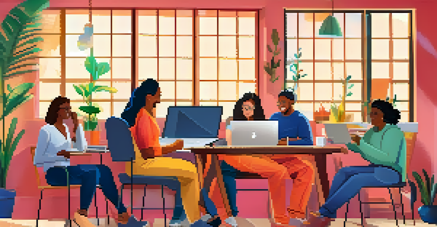 A diverse team participating in a virtual meeting, each in their unique home setting, showcasing collaboration and communication.