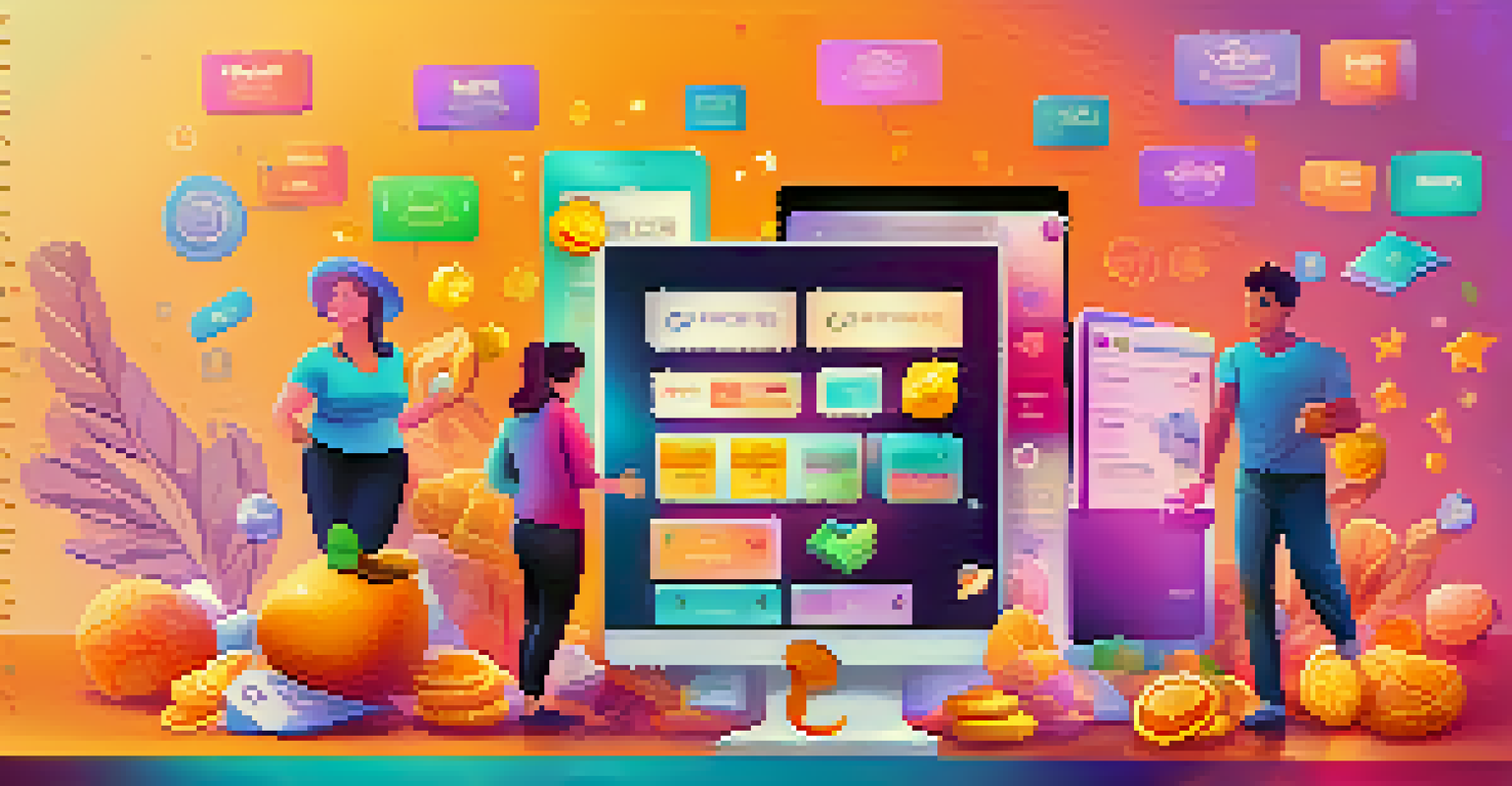 An illustration depicting a crowdfunding campaign with tiered rewards, colorful icons, and a visually appealing layout.