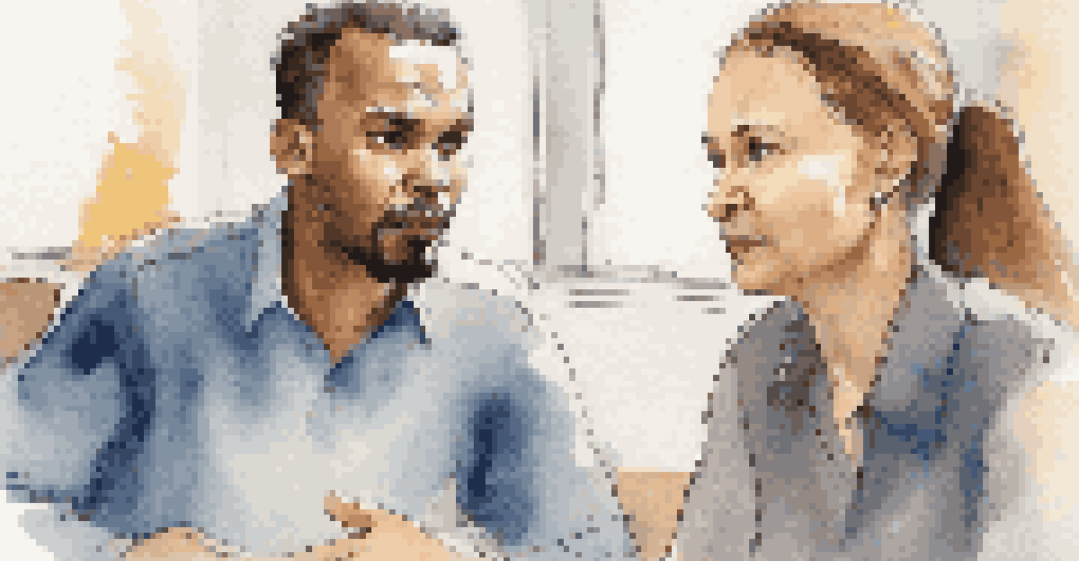 Two team members engaged in active listening during a meeting, highlighting attentive communication.