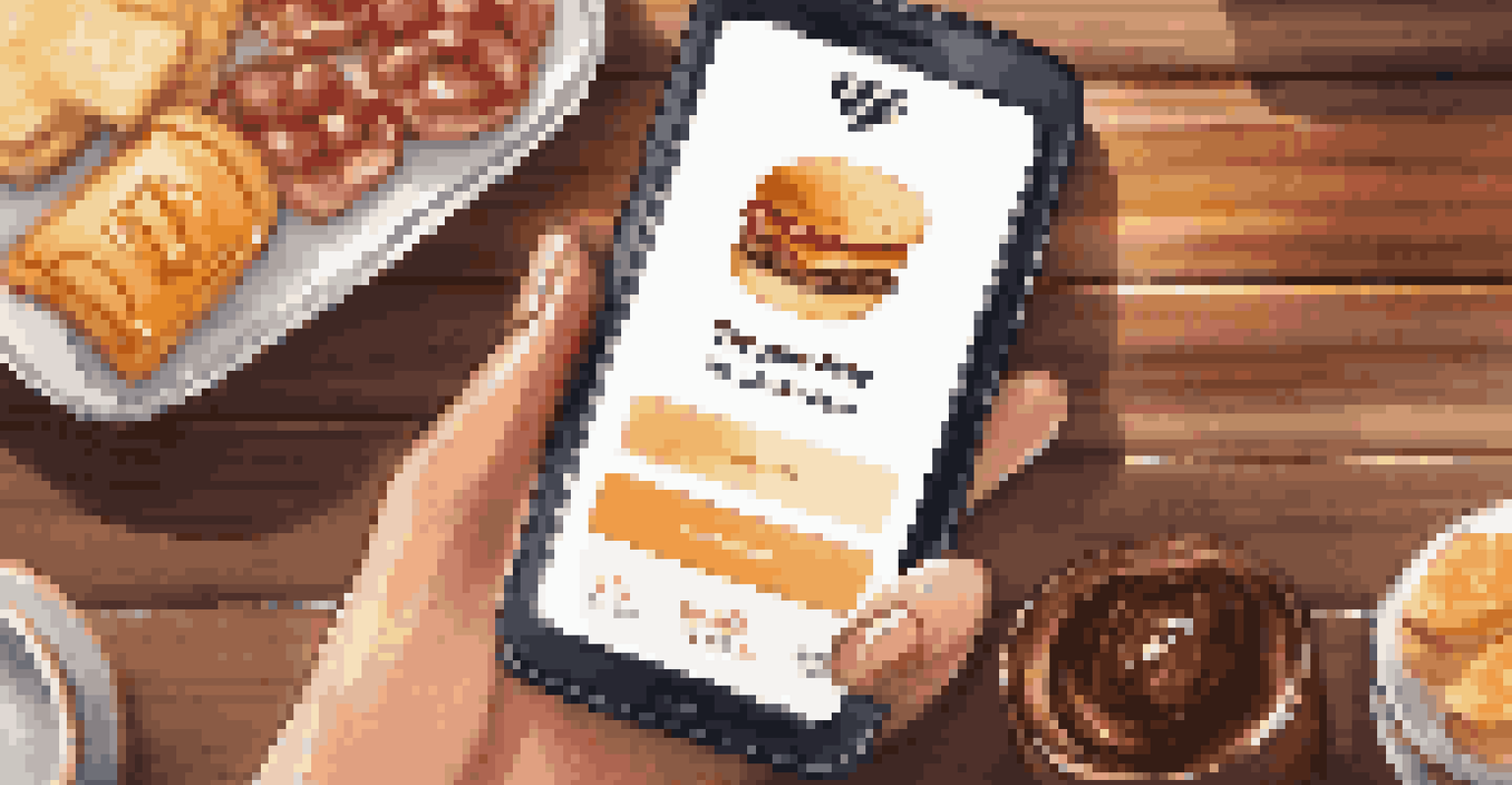 A smartphone showing a loyalty program app with points and rewards, placed on a table with coffee and snacks.
