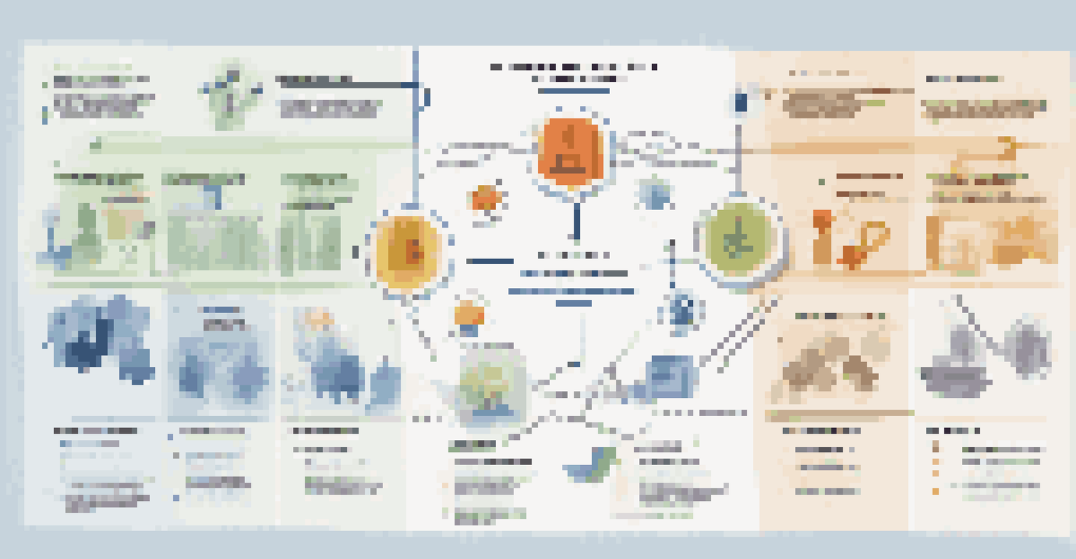 An infographic showing the steps of conducting a competitive analysis, including various colored sections and icons.