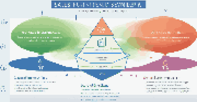 A colorful sales funnel diagram illustrating stages from awareness to retention, with clear icons and text.
