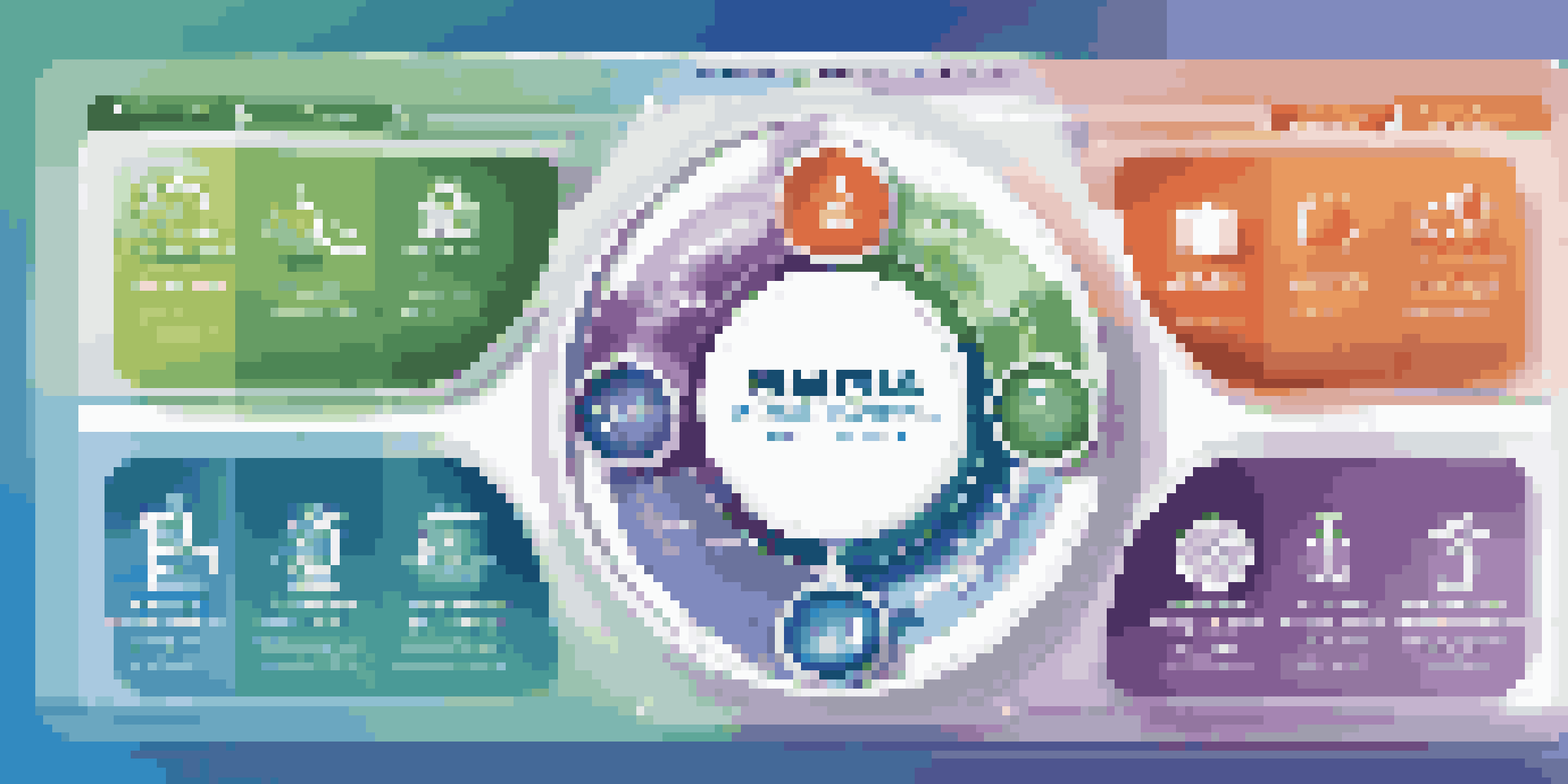 An infographic depicting the Six Sigma DMAIC framework, showcasing the five stages with colorful icons and a gradient background.