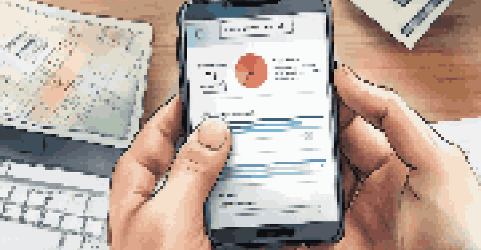 A close-up of a smartphone displaying a survey interface in an office setting.