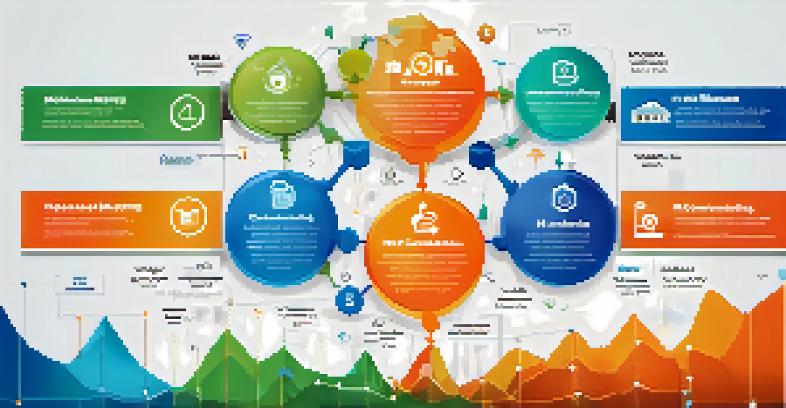 An infographic displaying the concept of ROI in influencer marketing with colorful icons and text labels for key metrics.