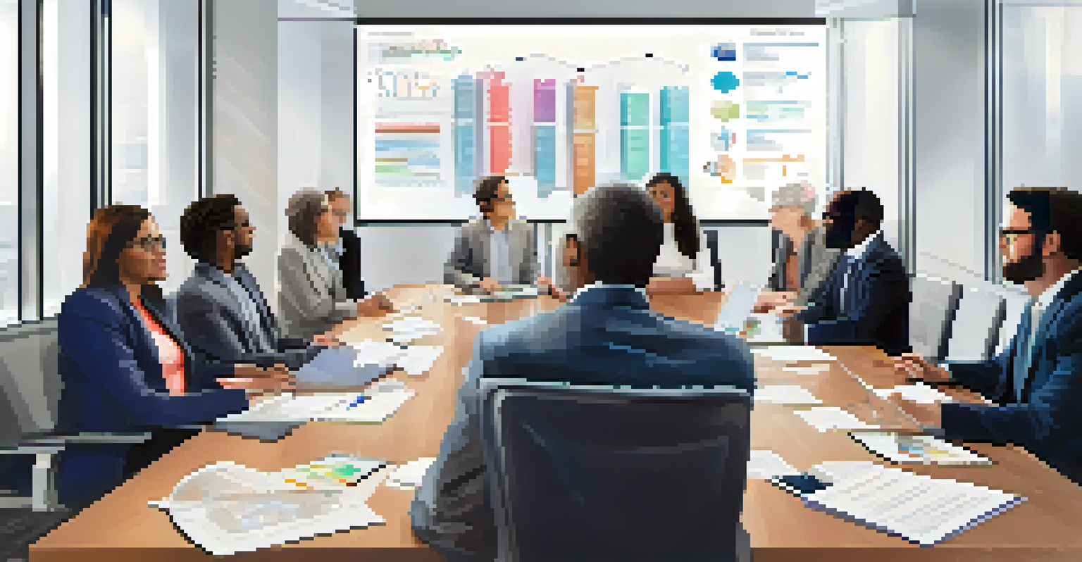 A diverse group of stakeholders discussing corporate governance around a conference table.