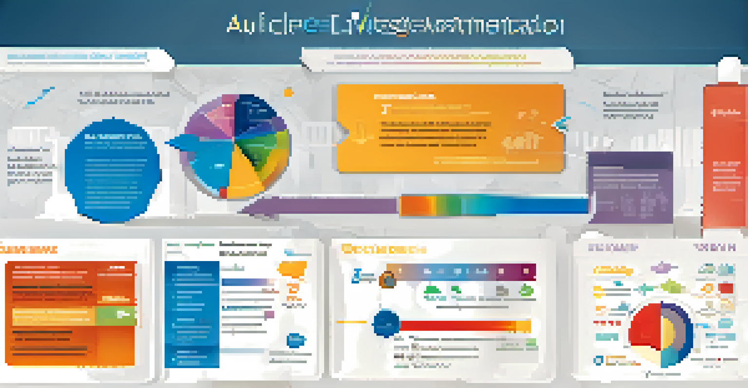 An infographic illustrating audience segmentation with colorful sections and icons.