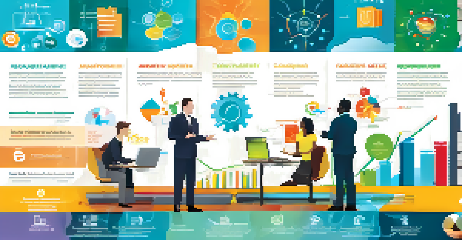 An infographic illustrating the benefits of business agility, featuring icons for responsiveness, collaboration, and innovation against a colorful background.