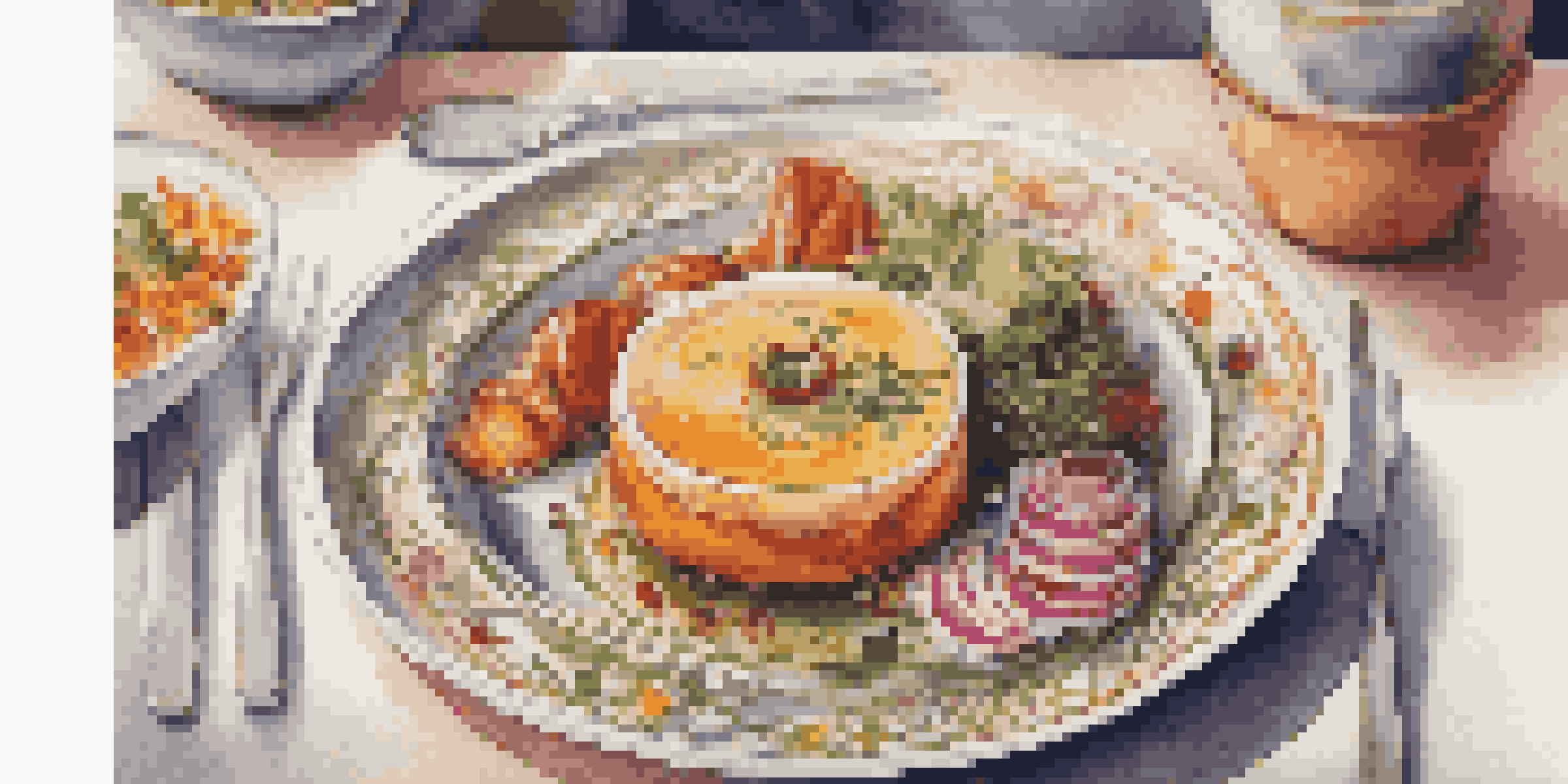 A beautifully plated dish from a restaurant with vibrant colors and inviting caption.