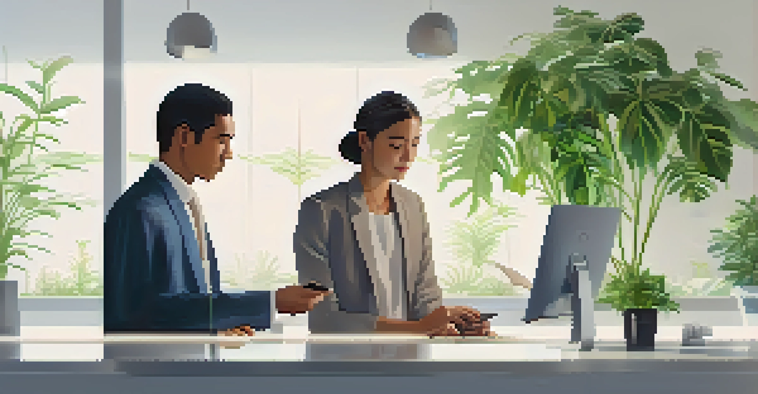 A person using facial recognition on a smartphone in a minimalist, well-lit room.