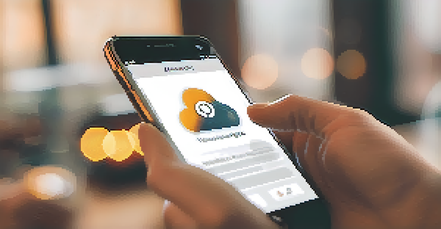 A close-up of a hand holding a smartphone with a secure messaging app open, typing a whistleblower report.