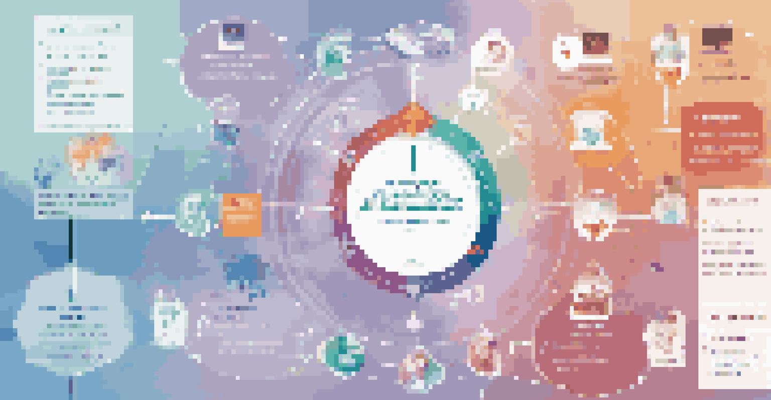 An infographic showing the benefits of digital transformation in healthcare with icons and arrows.