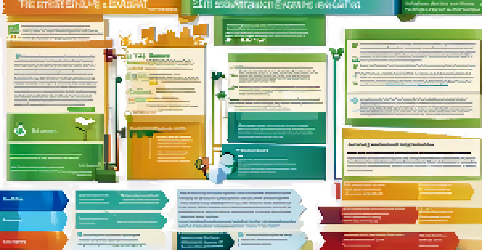 An infographic visually representing the benefits of employee engagement in sustainability initiatives, with colors and icons to convey information.