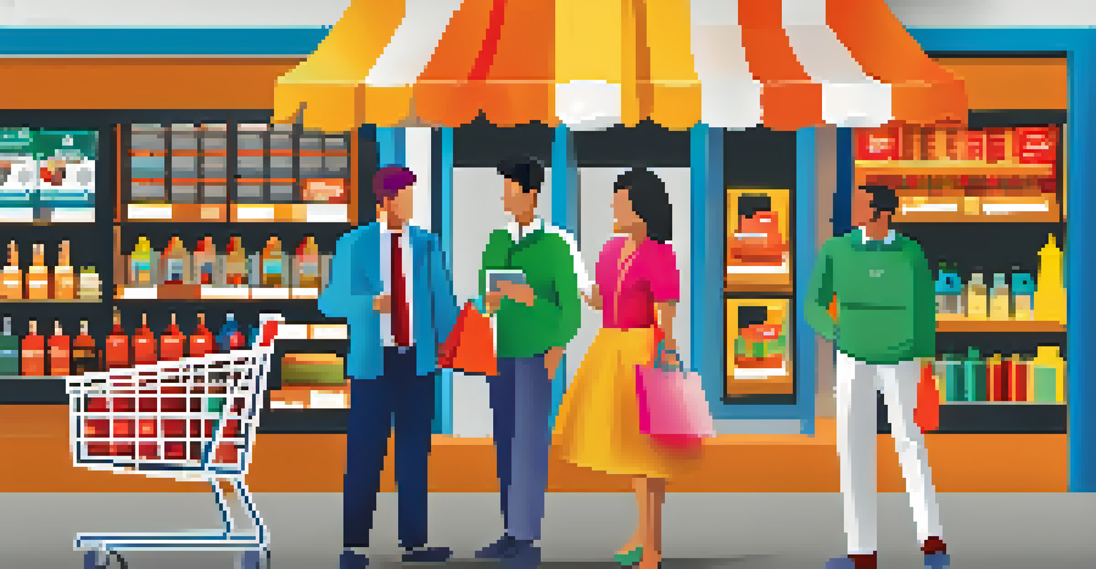 An infographic illustrating the three parties in affiliate marketing: a merchant, an affiliate, and a consumer.