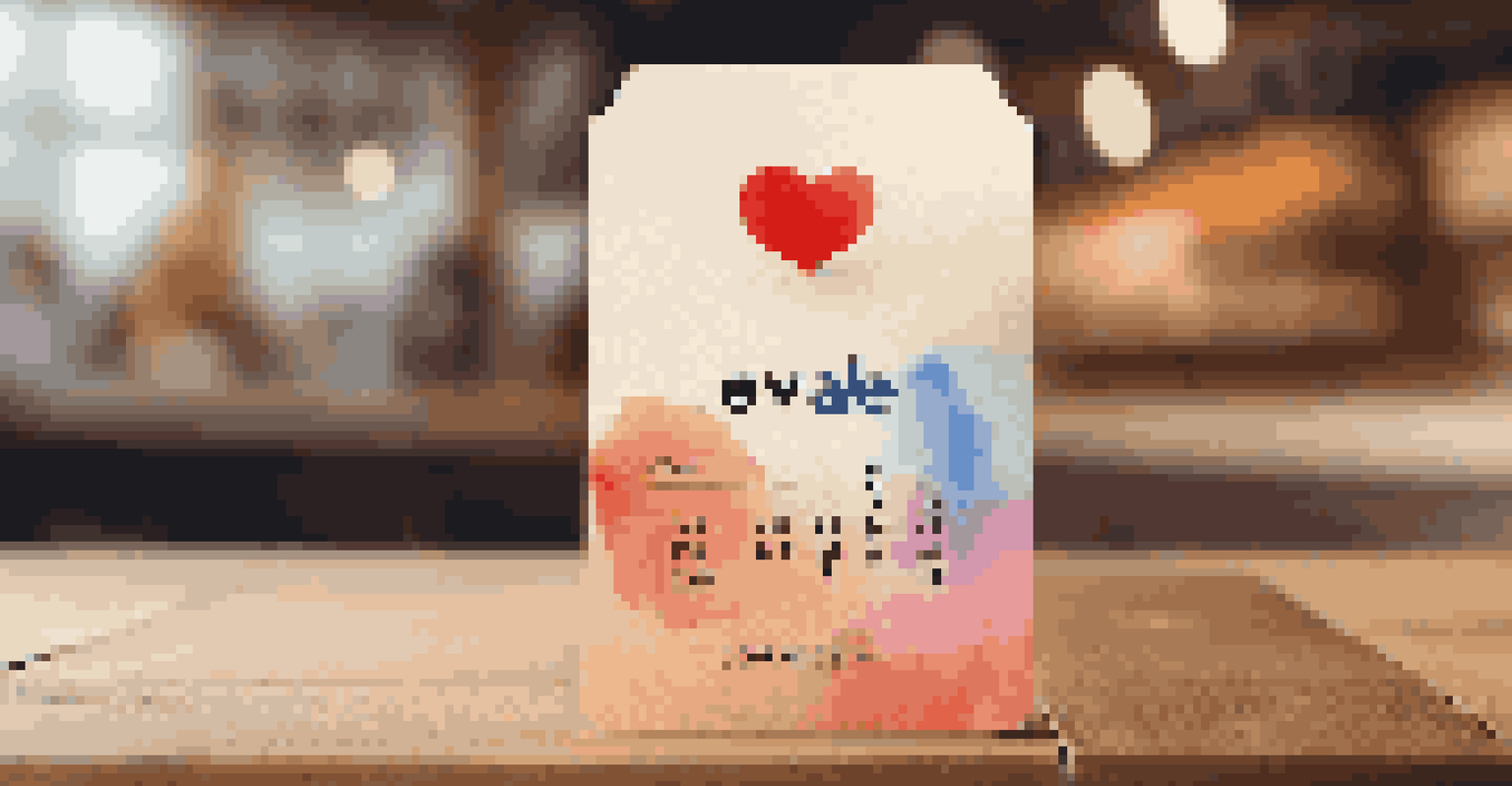 A detailed view of a loyalty card with rewards, next to a happy customer holding a shopping bag.