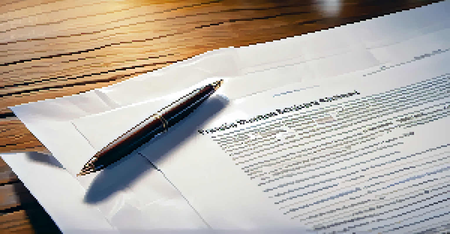 A close-up view of a Franchise Disclosure Document on a wooden desk with a pen.