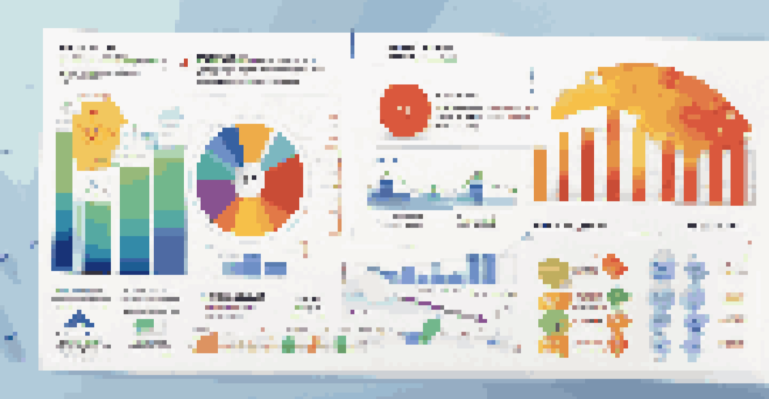 An infographic illustrating key components of a financial forecast with colorful icons.