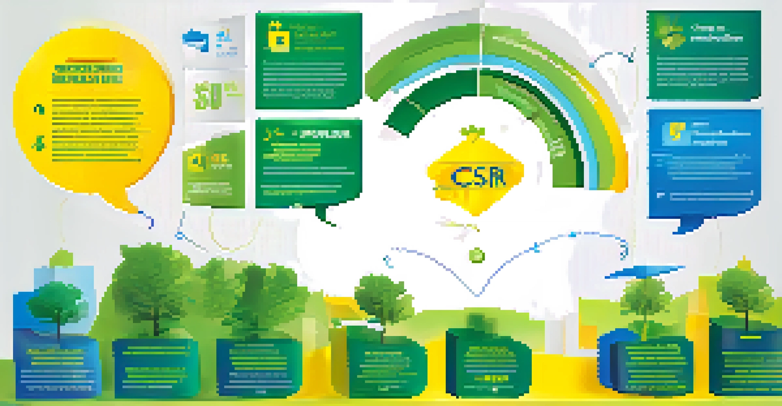 An infographic showing the benefits of corporate social responsibility with icons and a positive color scheme.