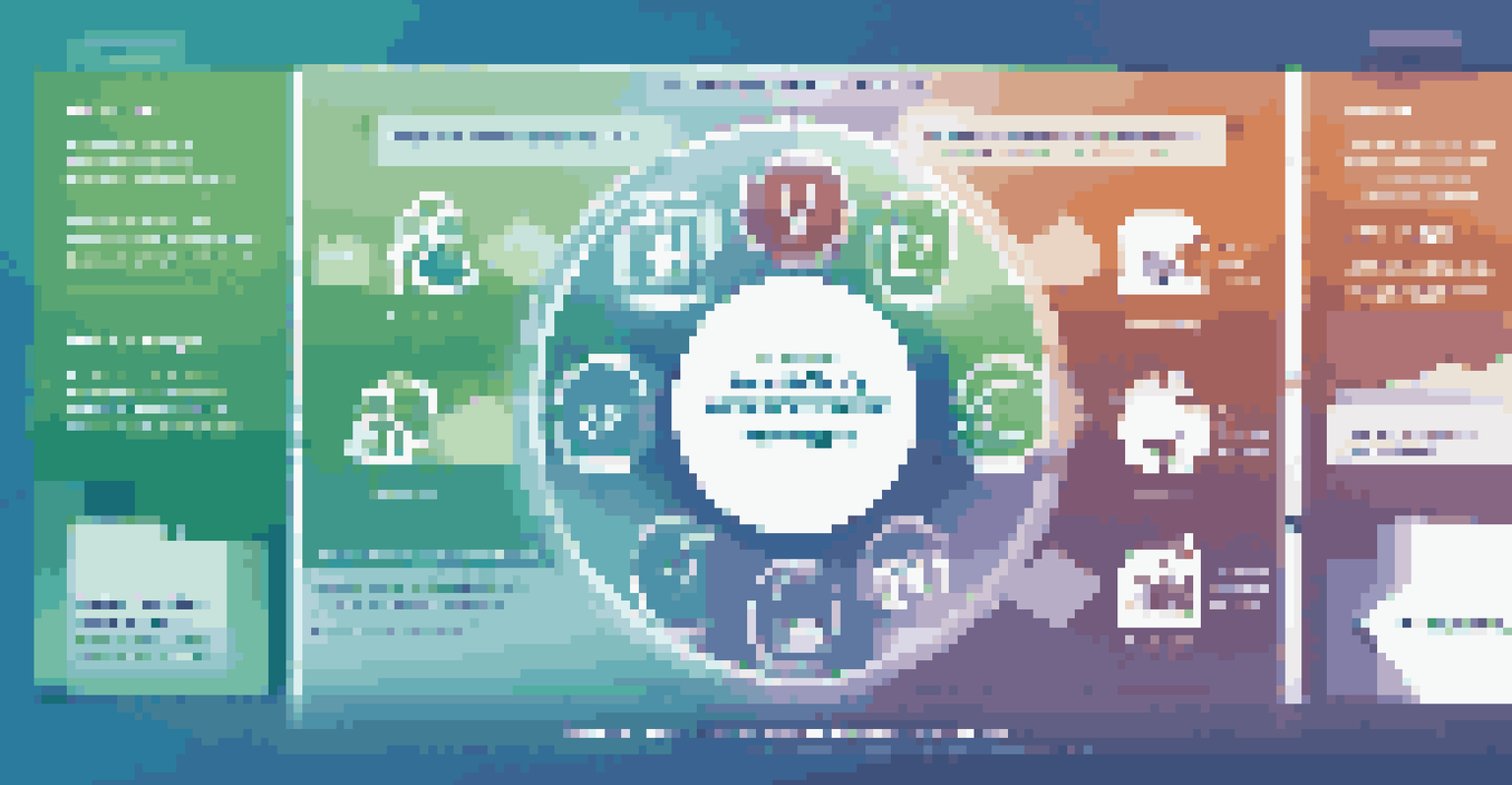 An infographic showing the components of business continuity planning with icons and text in blue and green.