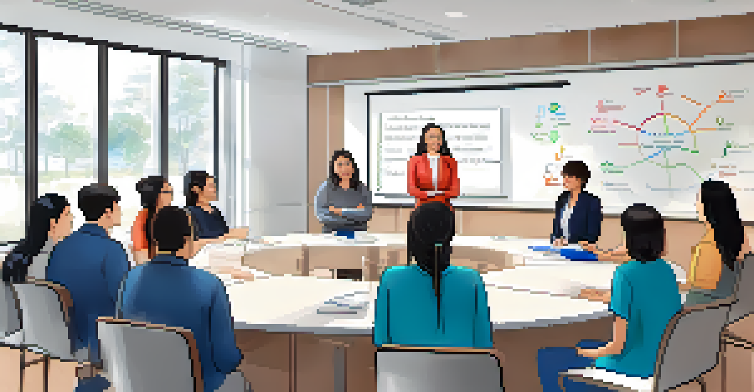 A diverse group of employees engaged in a training session on diversity and inclusion in a bright room.