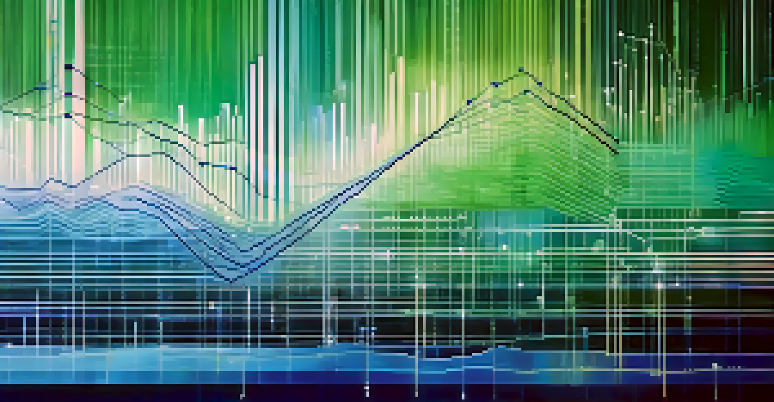 An abstract image representing predictive analytics with a flowing graph and digital elements.
