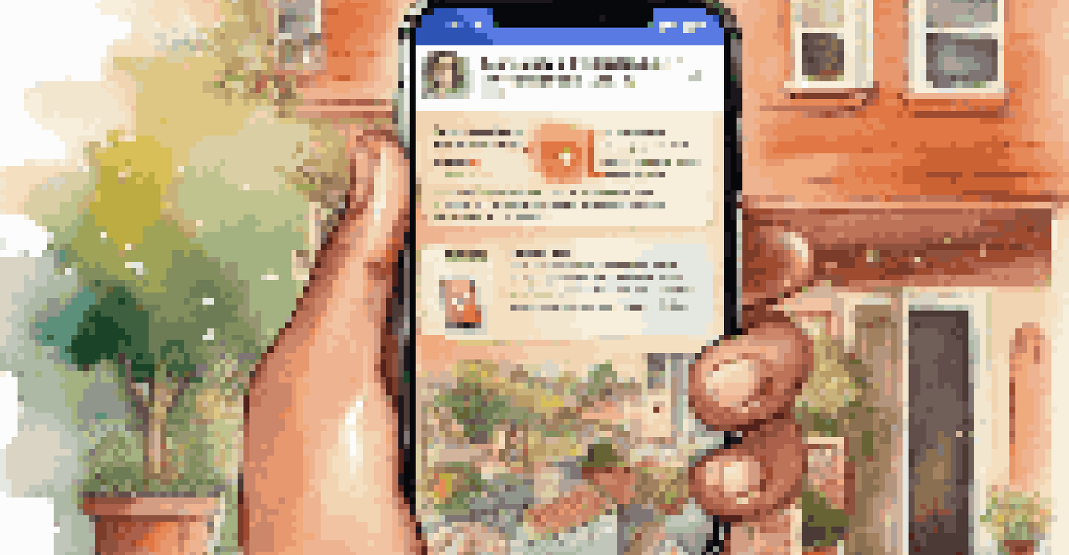A smartphone screen displaying an engaging crowdfunding campaign on social media with vibrant visuals and supportive comments, set in a cozy home environment.