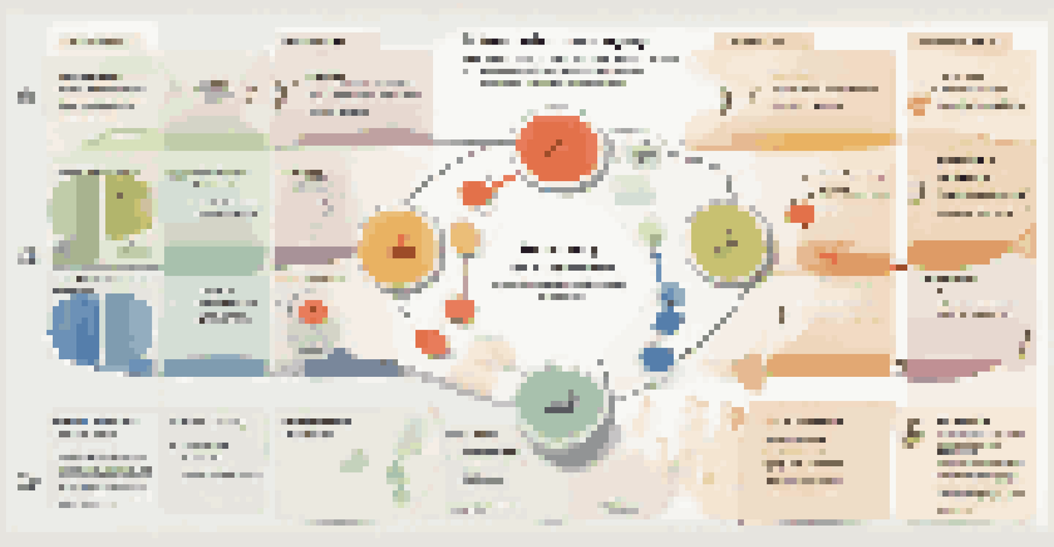 An infographic illustrating the components of business process mapping with symbols and color-coded tasks.