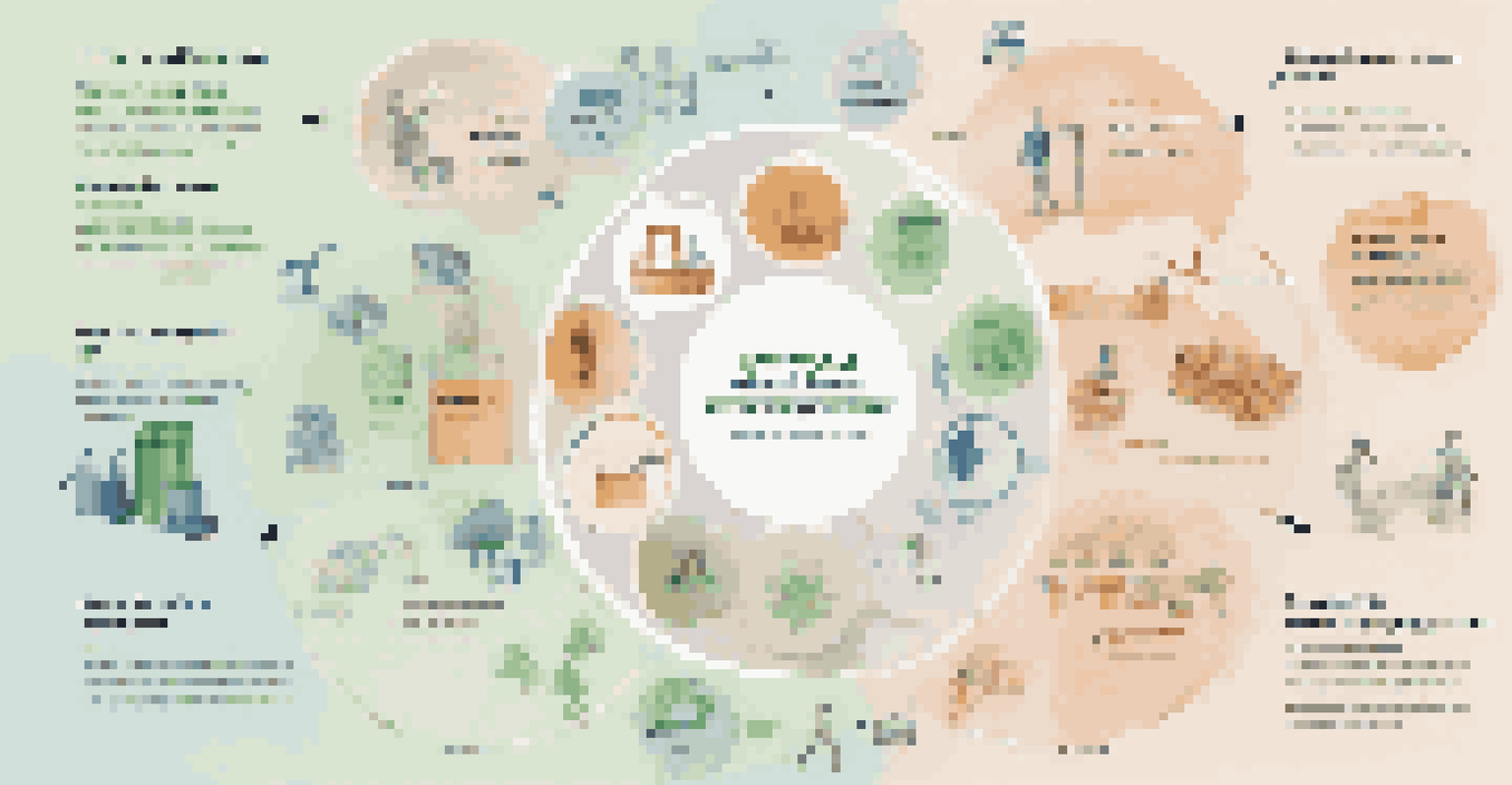 An infographic displaying the components of an ethical supply chain, with icons for sustainability and fair labor practices.