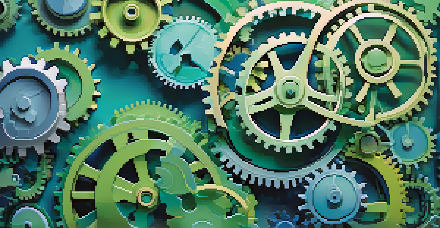 An abstract image of interconnected gears representing a business ecosystem, showcasing collaboration and growth.