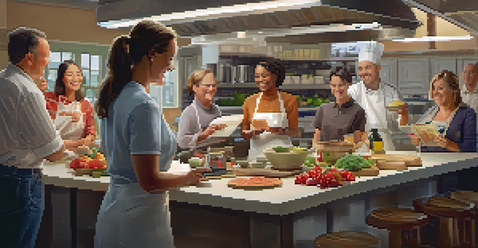 A chef in a cozy kitchen sharing a recipe with an audience via social media. Fresh ingredients are spread out on the counter.